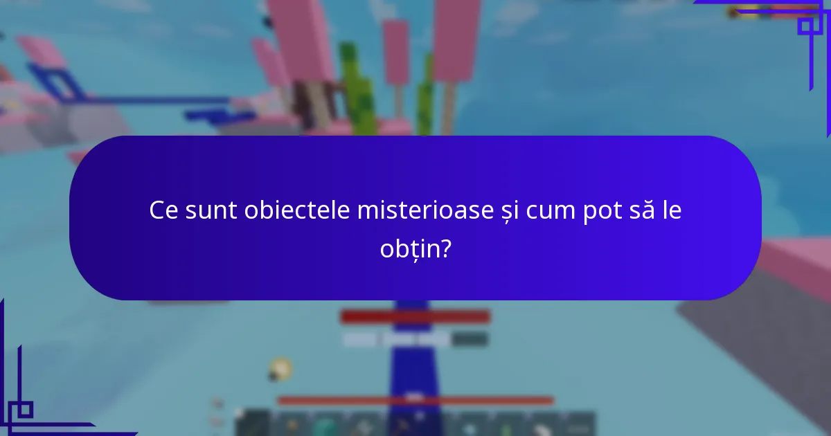 Ce sunt obiectele misterioase și cum pot să le obțin?